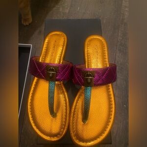 NIB Kurt Geiger Vibrant Metallic  Multicolor Sandals